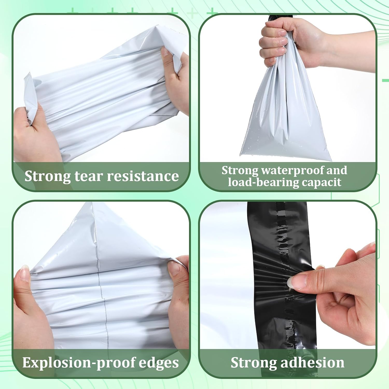 120pcs Poly Mailers Shipping Bags 4 Sizes Shipping Bags Self Adhesive Clasp Envelope Waterproof and Tear-Proof Polymailer Packaging-Bags for Clothing Books Gift Small Business