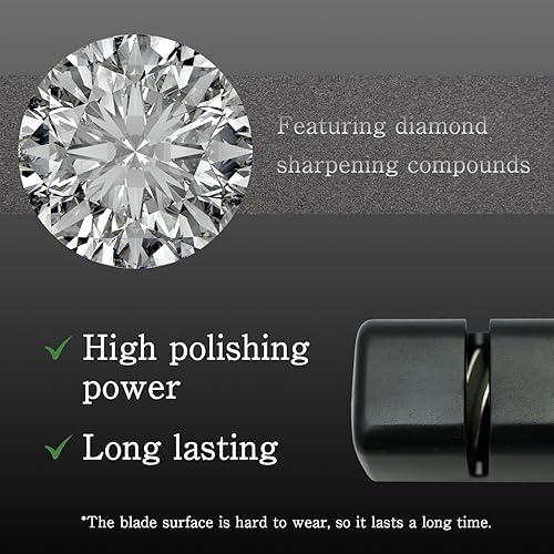 Miniatura 4 de dretec Afilador de cuchillos japonés (cerámica y diamante), para cuchillos de cocina, fabricado en Niigata, Japón