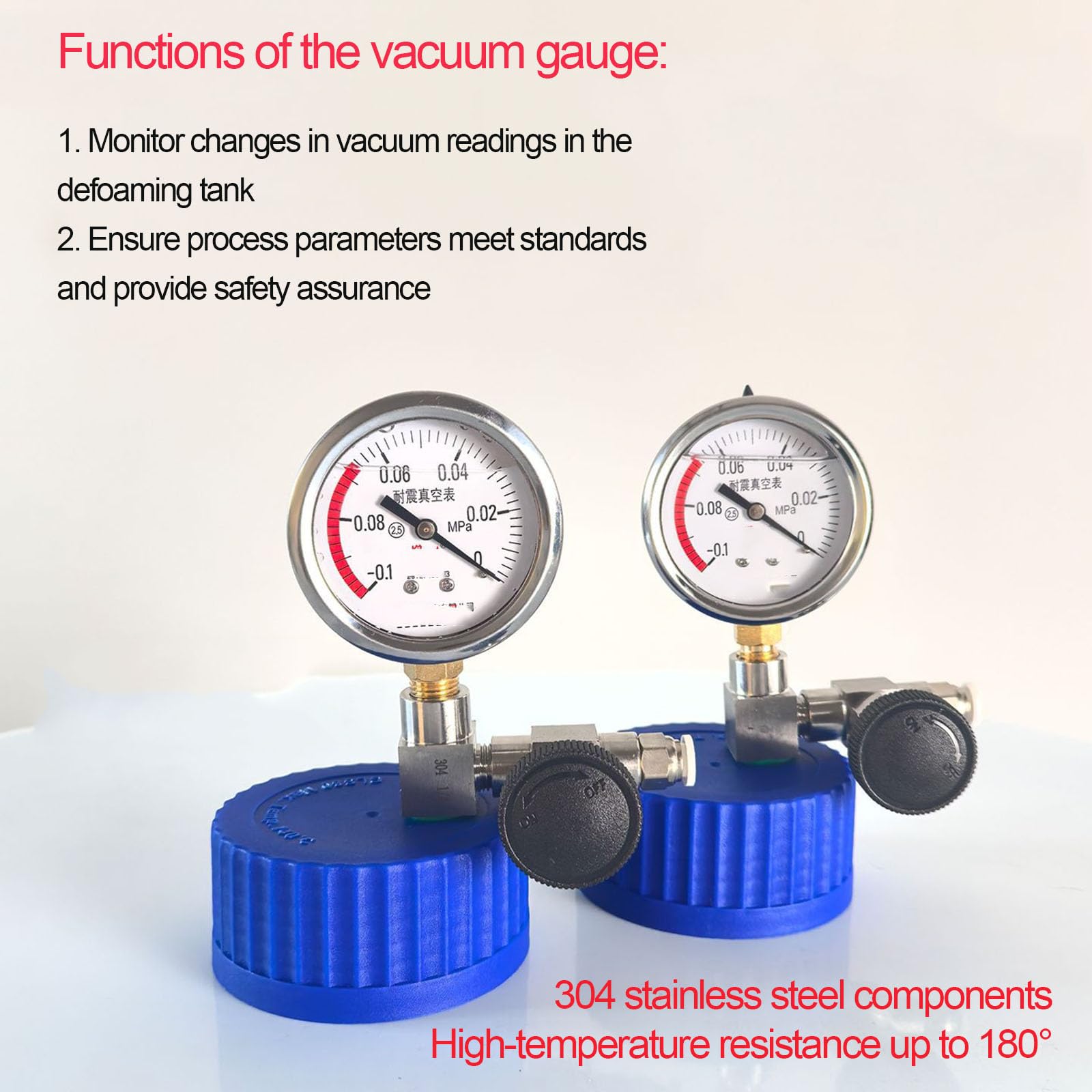 Cámara De Vacío De Vidrio para Laboratorio, Cámara De Desgasificación Al Vacío con Manómetro De Presión Negativa, Mini Secador Portátil, Tanques De 1000ml