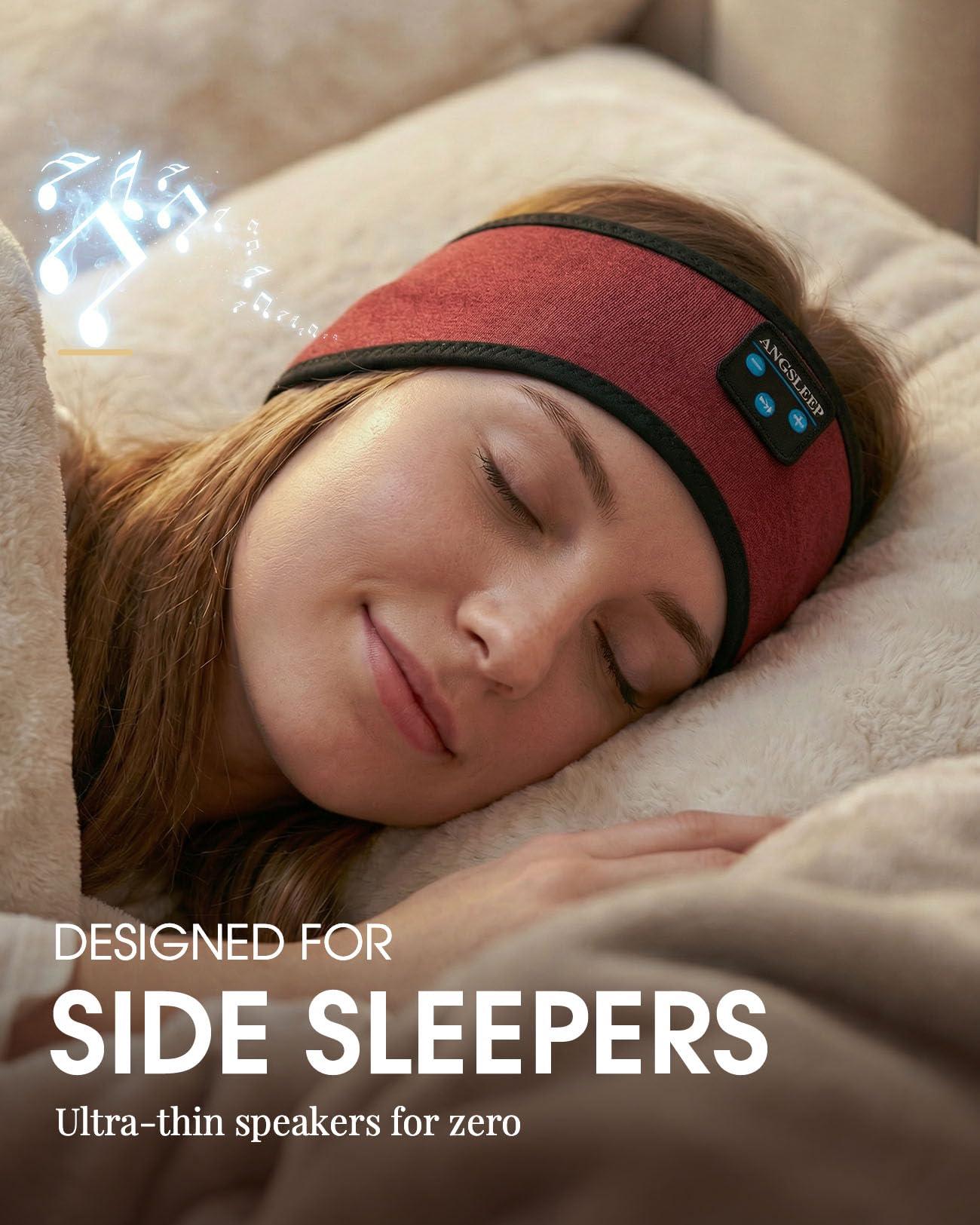 Auriculares para dormir, compatibles con Palyback inalámbrico y con cable, auriculares Bluetooth con altavoces estéreo HD ultrafinos, buena transpirabilidad, perfectos para dormir, entrenamiento,