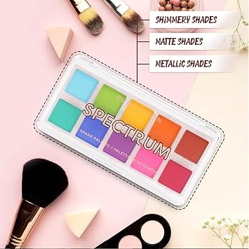 Profusion Cosmetics Spectrum Mixed 10 Shade Eyeshadow Palette (richly saturated blendable matte shades)