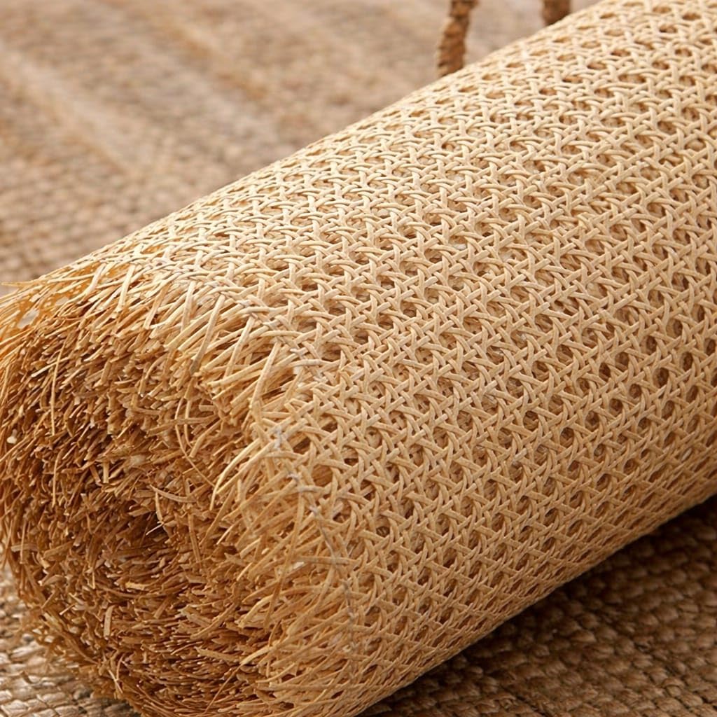MetrocaneWorks Natural Cane Webbing Roll, Open Mesh Woven Rattan Sheet, 30 Inch Width, Premium Material for Chair Repair and Furniture Restoration (2.5ft x 50ft)