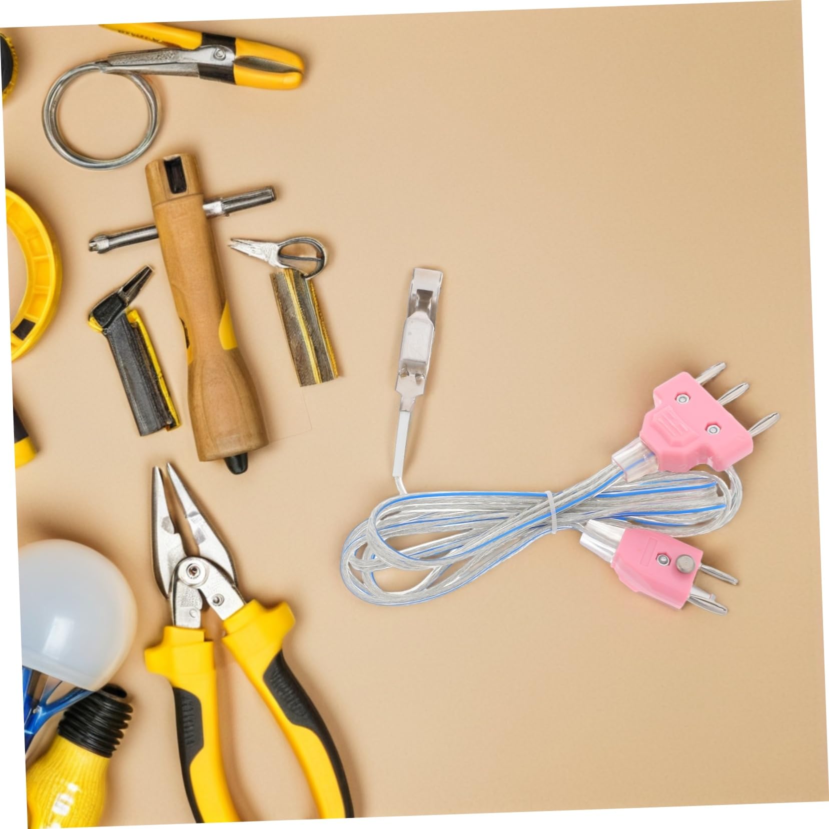 Yardwe Professionelles Fechtkabel für Degen und Fechtsportausrüstung mit Universeller Kompatibilität Edelstahl und Kunststoff Rosa für Training und Wettkampf