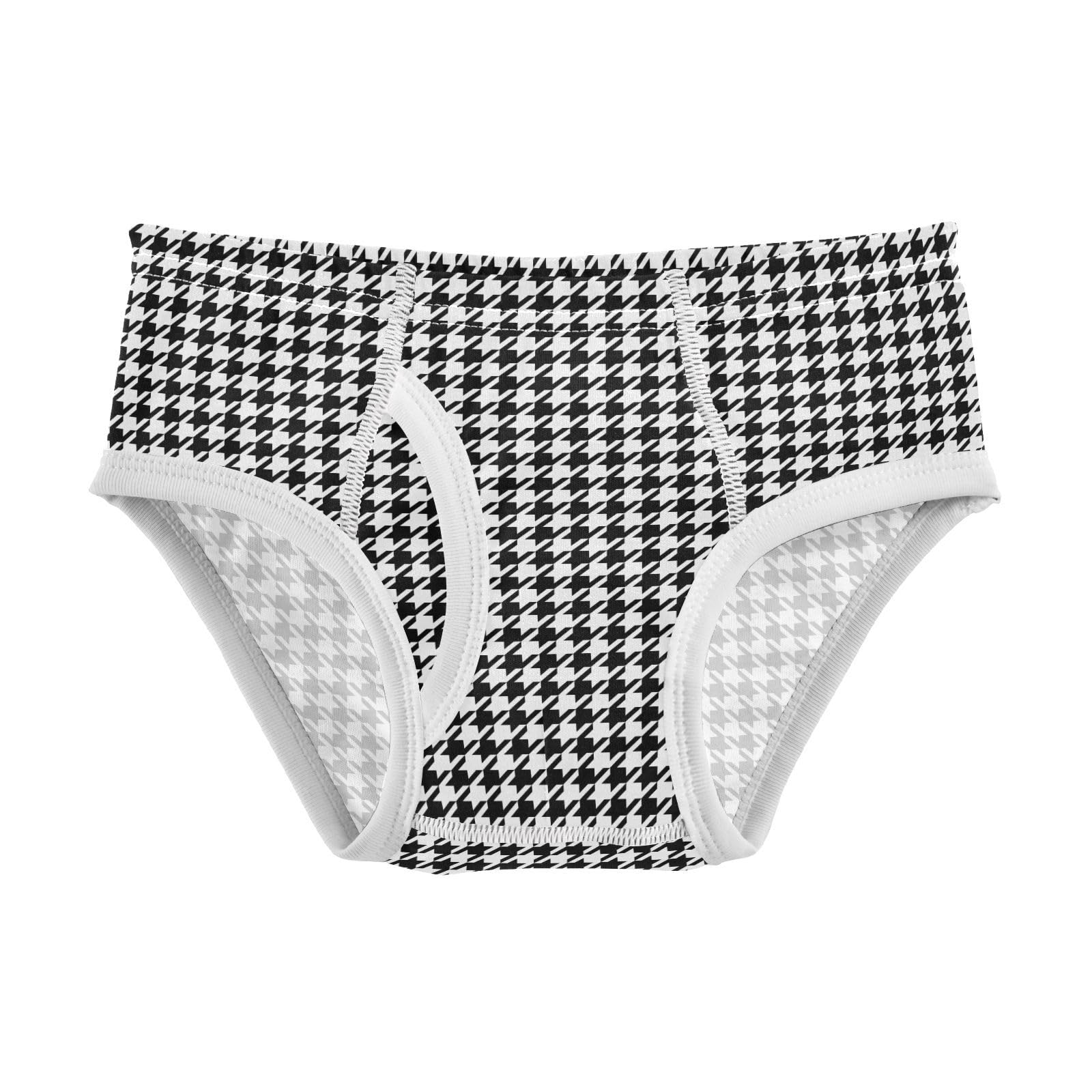 MCHIVER Houndstooth Boys' Underwear Cotton Kids Briefs Training Underwear for Toddler Boy 5T