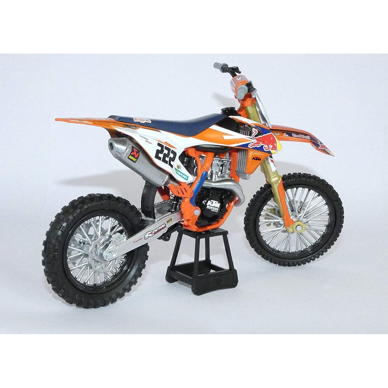 MODELLINO IN SCALA COMPATIBILE CON RED BULL KTM 450 SX-F N.222 TONY CAIROLI 1:6 NEW RAY NY49673