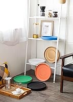 Vista 5 de Platillo de cerámica de 9 pulgadas redondo para maceta de suculentas Bandeja de maceta (Negro mate, 9 pulgadas)