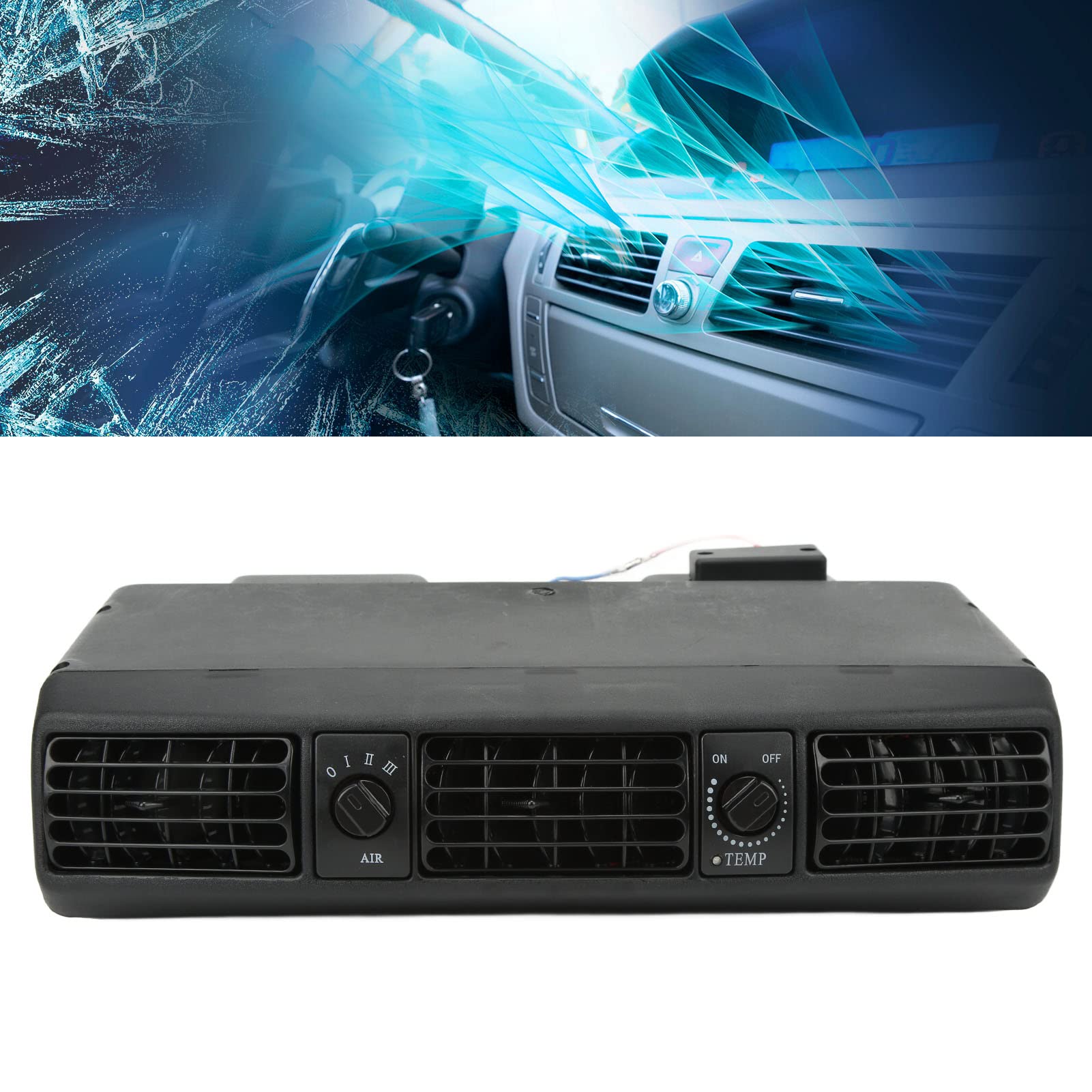Dioche Climatiseur Central pour Camping-car, Climatiseur Universel Sous le Tableau de Bord, 360CFM, évaporateur de Remplacement pour Camping-car, Van, 12V (12V)