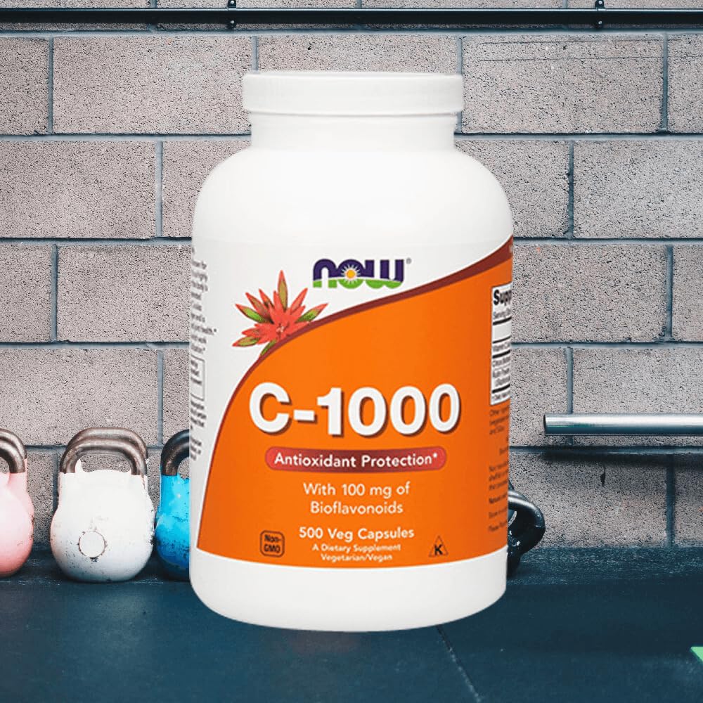 Now Foods Vitamin C-1000 (500 vcapsules) Sans saveur - Vitamines, minéraux et santé - Vitamines