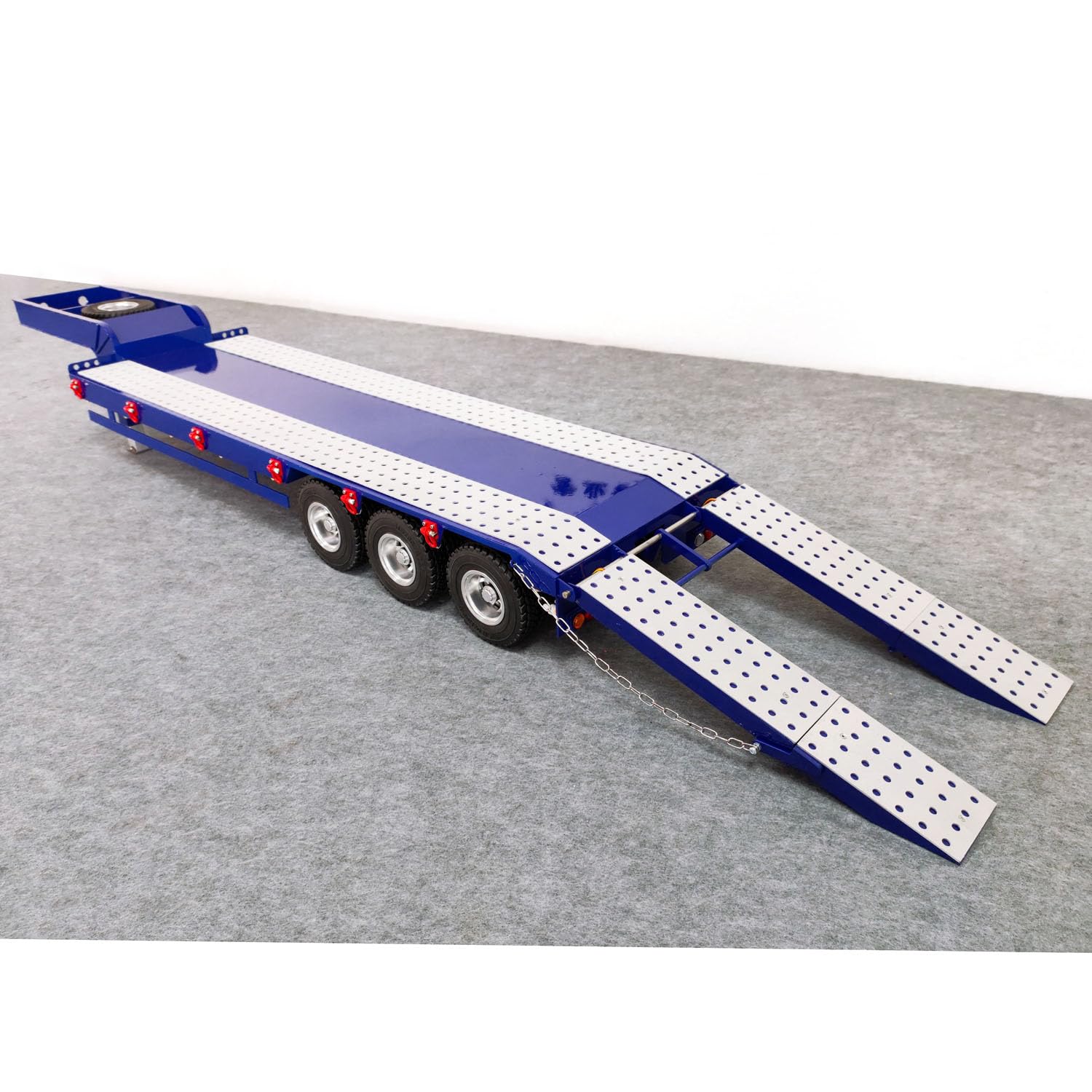 Remorque Métallique 3 Essieux 1/14 Avec Hayon Électrique - Pour Camion RC HHG