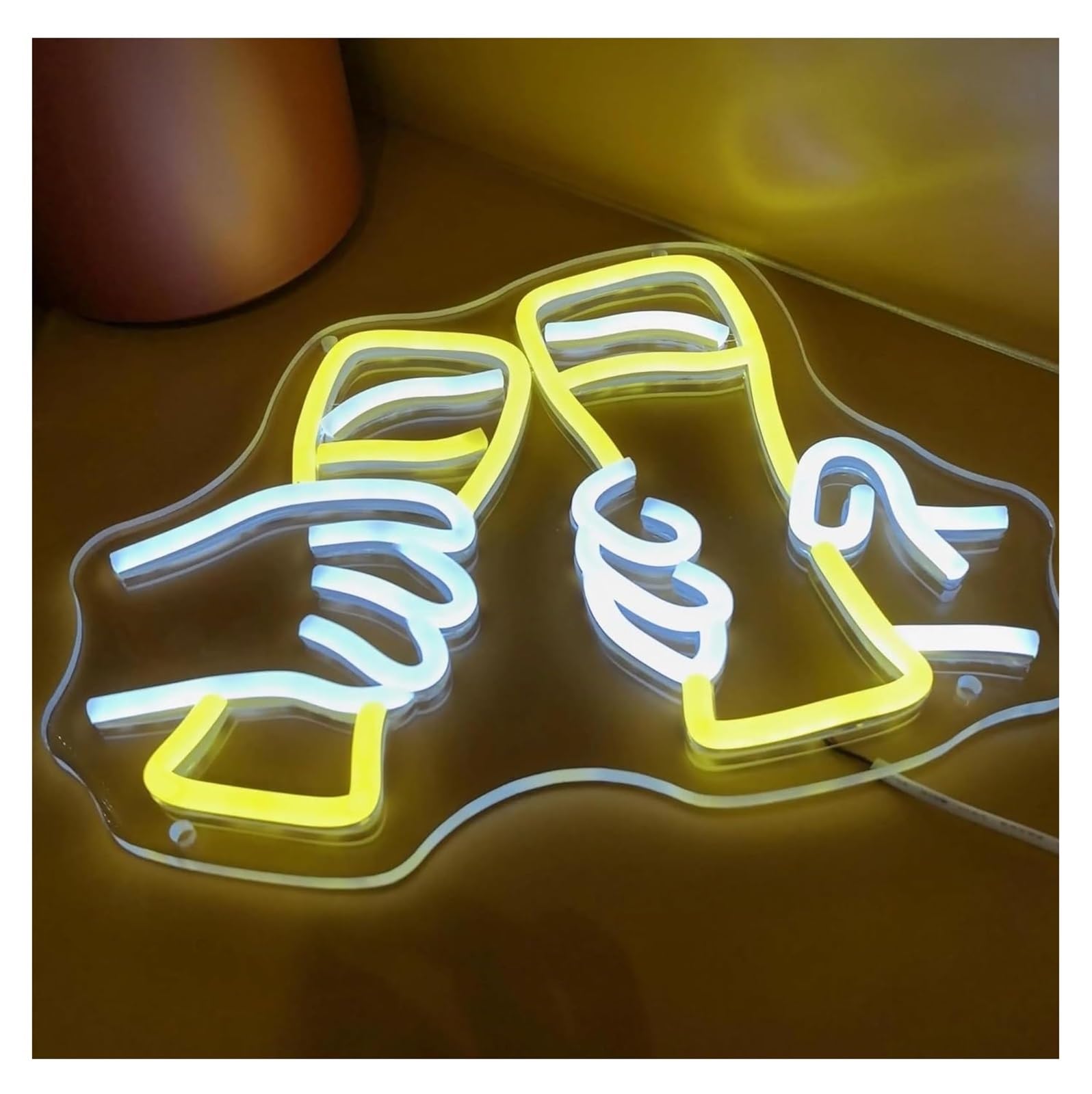 Zynther Neon lamp for neon Sign Powered, Dimmable Light Panels for Bedroom, Bar, Party