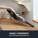 Eureka Home Lightweight Corded Stick Vacuum Cleaner, Powerful Suction Convenient Small Vacuum for Hard Floor, 3-in-1 Hand Vacuum, Blaze Black, NES210