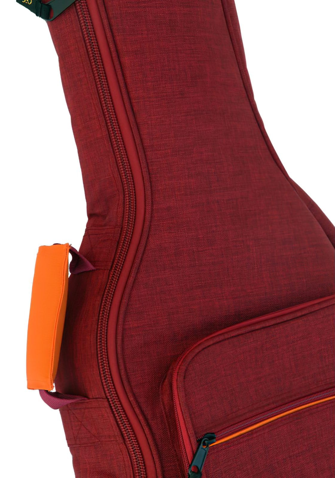 cibeles Housse de guitare classique et flamande rembourrée 15 mm, rouge, 4/4, Housse pour guitare