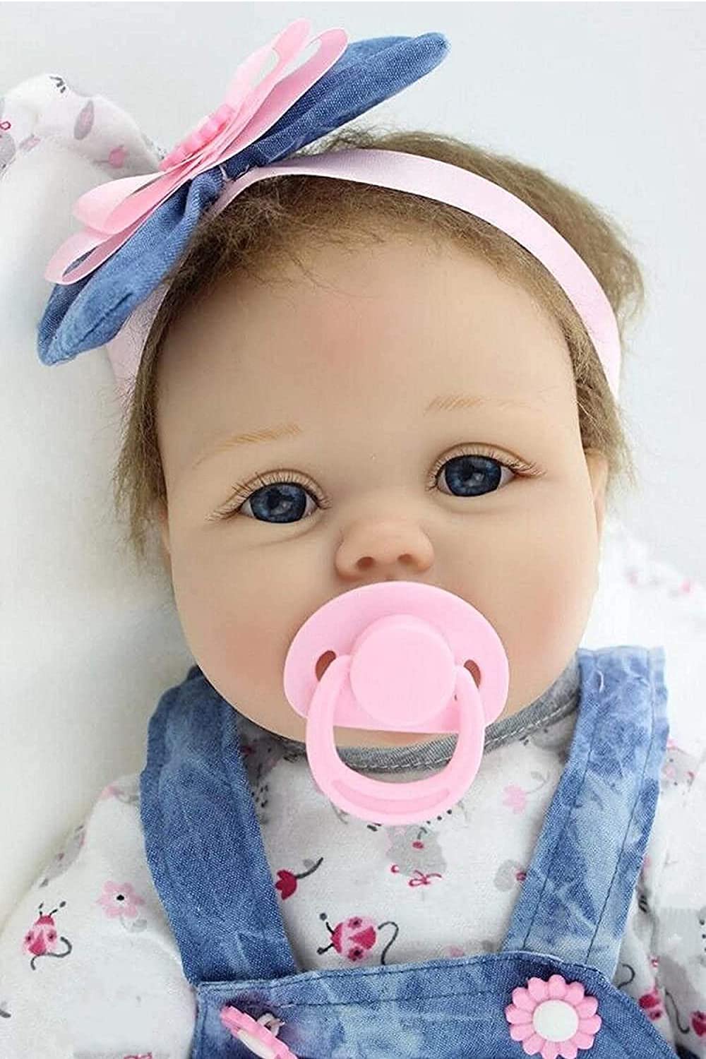 ZIYIUI Bébé Poupée Reborn Fille Silicone Bebe Reborn Poupee Nouveau Nee Realiste 55 Cm Tenue Rose Jouet Cadeaux Amz B07rym69yf