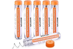 AUSTOR 6 Pack 60-40 Rosin Core Solder Wire 0.8mm Diameter