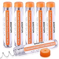 Vista 1 de AUSTOR Paquete de 6 soldaduras de núcleo de colofonia 60-40, alambre de soldadura, estaño, plomo, herramientas de soldadura eléctricas, diámetro