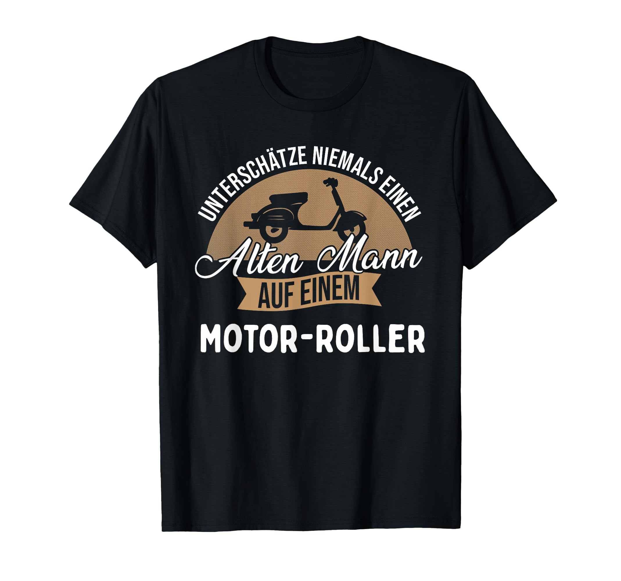 Biker Tshirt Herren Herren T-Shirt 'Unterschätze Niemals Einen Alten Mann Auf Ein Motorrad' – Biker-Spruch Biker T-Shirt