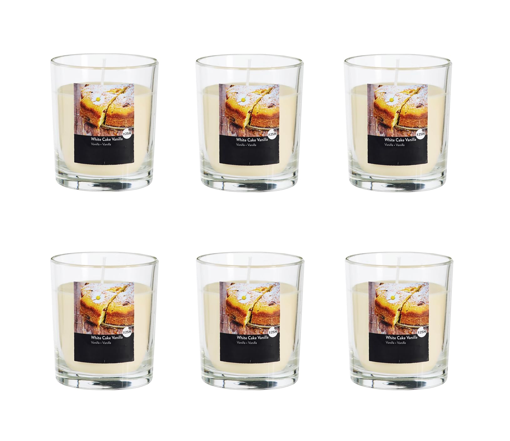 Świeca zapachowa w słoiku – świeca, adwentowa, zapach do pomieszczenia – bez sadzy – czas palenia: 25 godz. – wiele aromatów zapachowych – 7,0 x 7,7 cm (kremowy – zapach: wanilia)