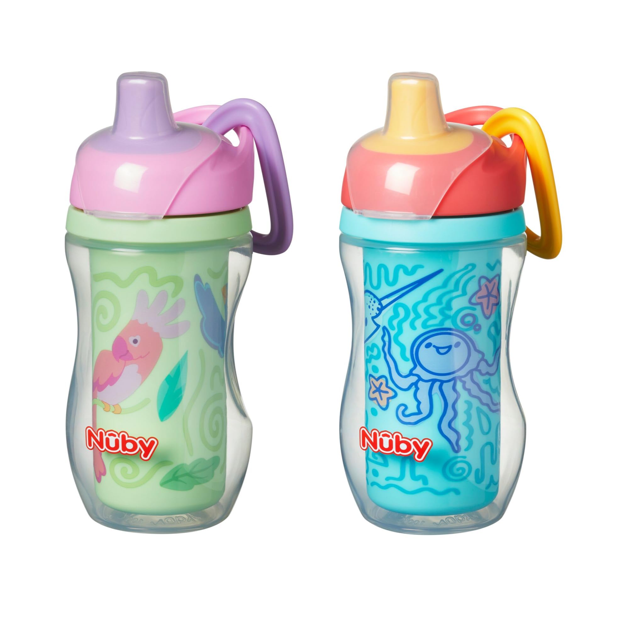 Nuby Insulated Sipper Cup - Toddler Beaker with Removeable Valve, Birds, 270ml