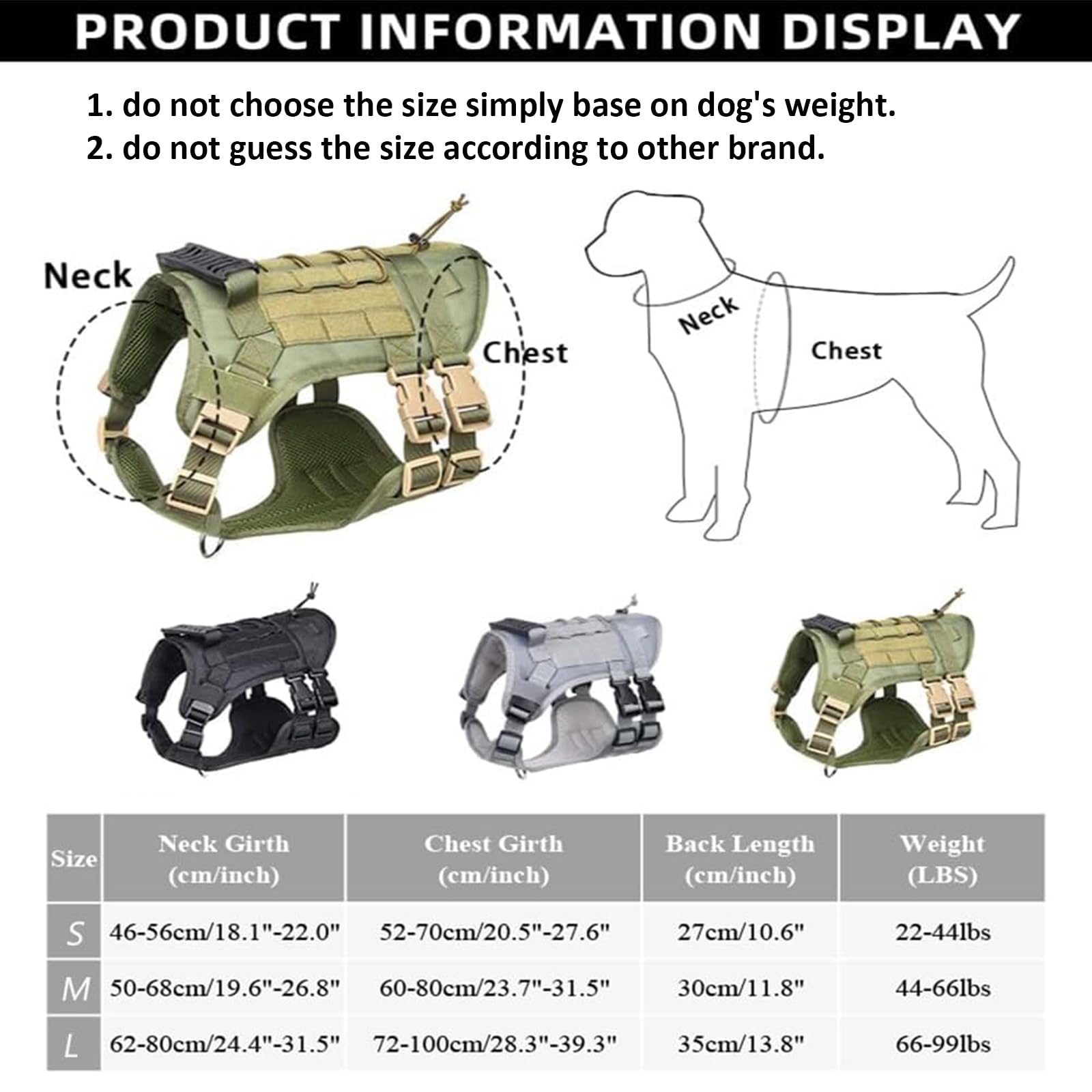Arnes Táctico Perro Grandes Medianos Arnes Perro Antitirones Militar Chaleco De Entrenamiento Ajustable para Perros con Sistema Molle para Entrenamiento Correr Caminar Cazar,Gris,Small