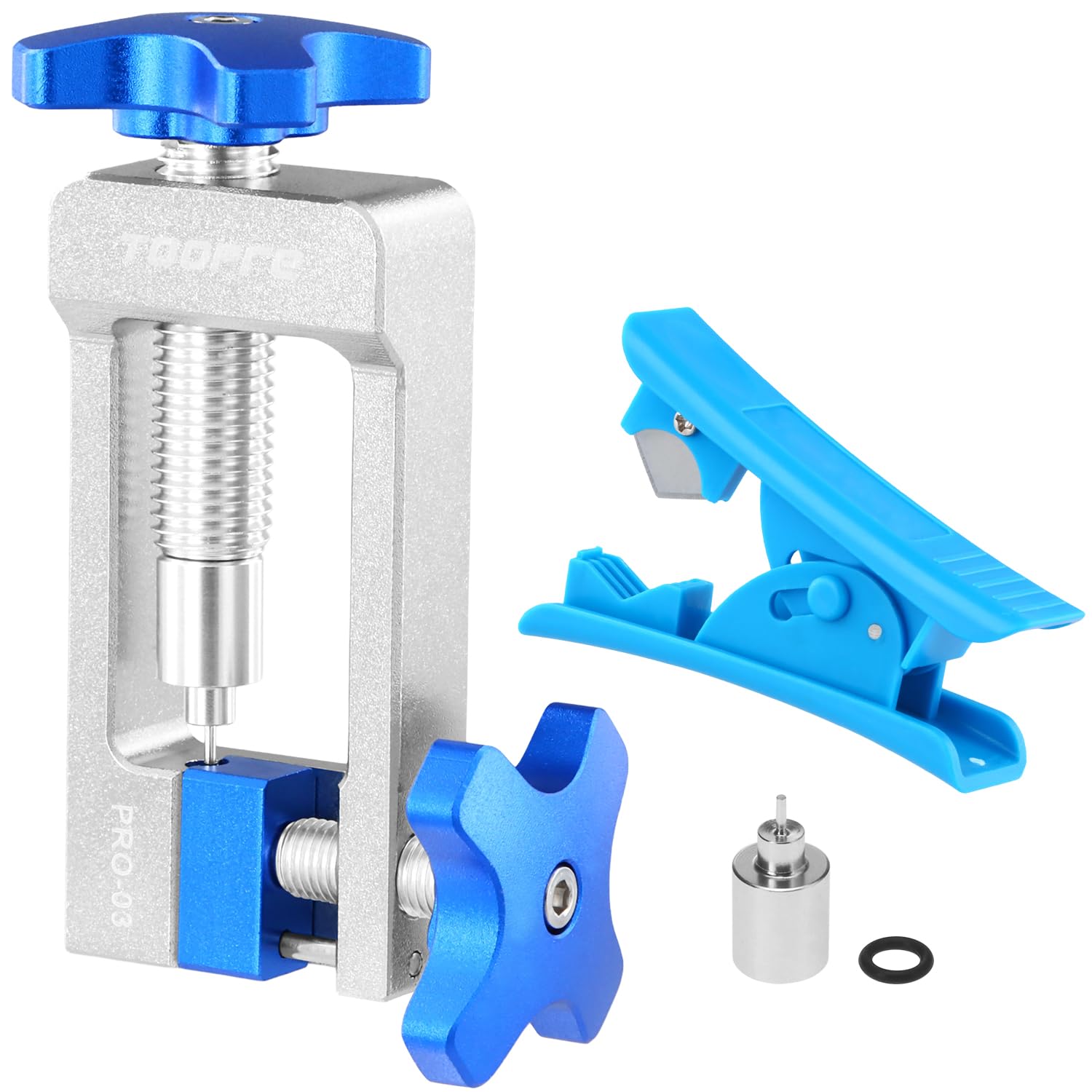 QWORK® Bicycle Hydraulic Insert Tool Brake Oil Needle Driver Insertion Tool, Bike Hydraulic Disc Brake Hose Cutter Tool for Road Bike Maintenance
