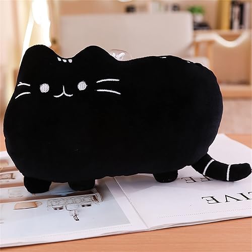 Miniatura 7 de Almohada de gato de felpa cojín de gatito suave colorido juguetes de peluche colgante muñeca regalos artículos para el hogar (gris, 2520CM)