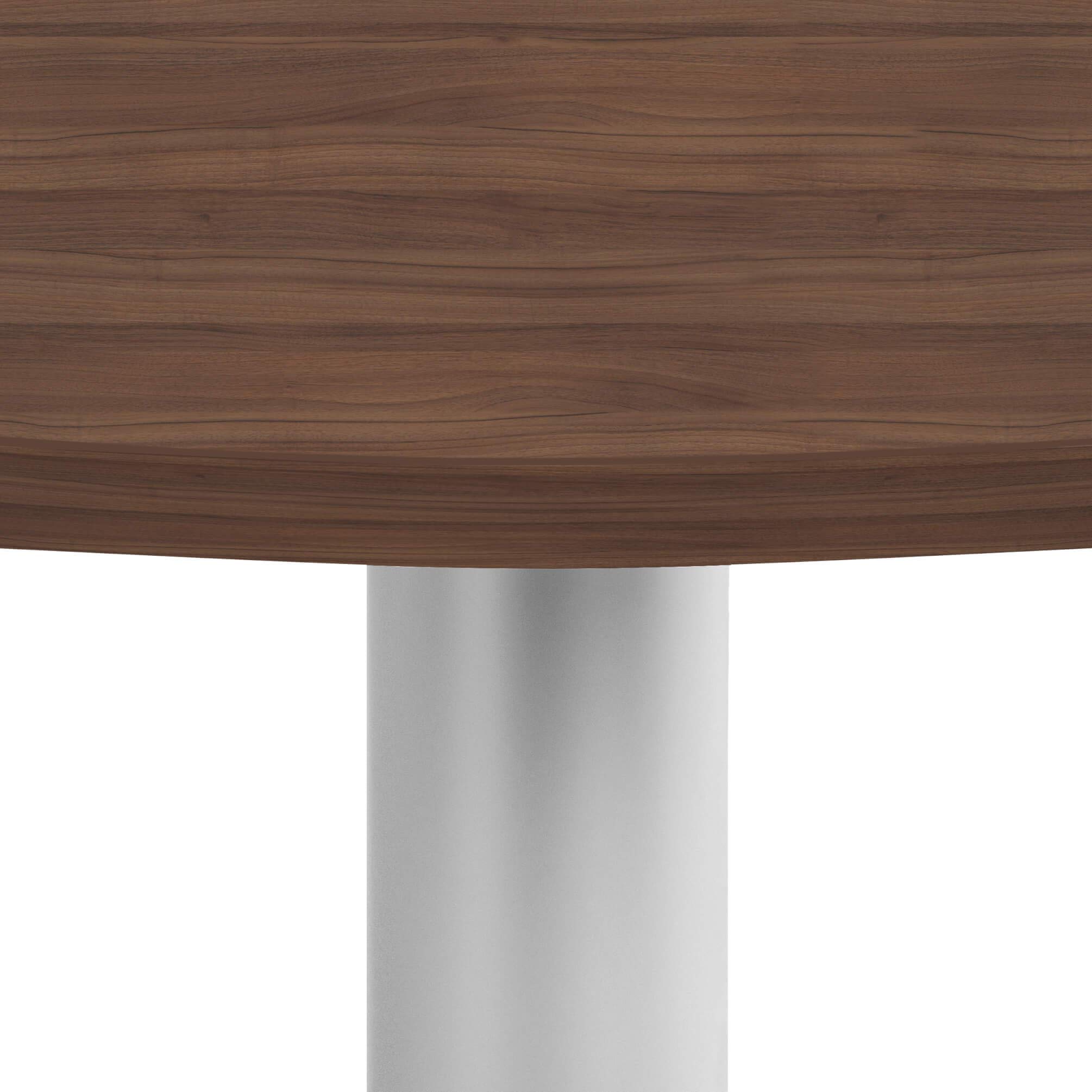 Weber Büro Optima - Tavolo rotondo per riunioni, Ø 100 cm, in legno di noce