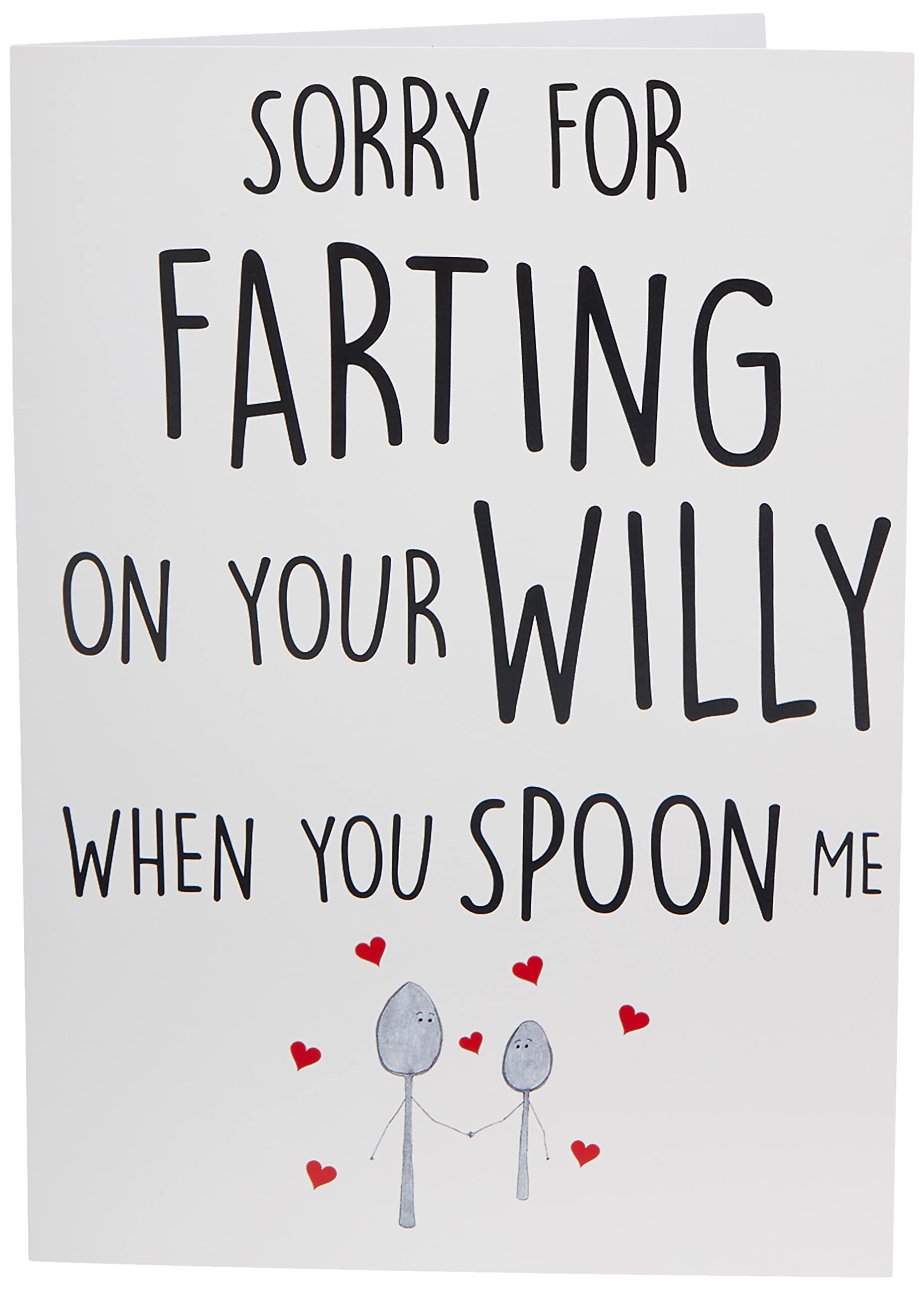 Rude Anniversary Card Husband Funny Spooning Card Sorry Farting Willy Boyfriend Valentines Birthday Christmas Banter Joke Laughter PC375