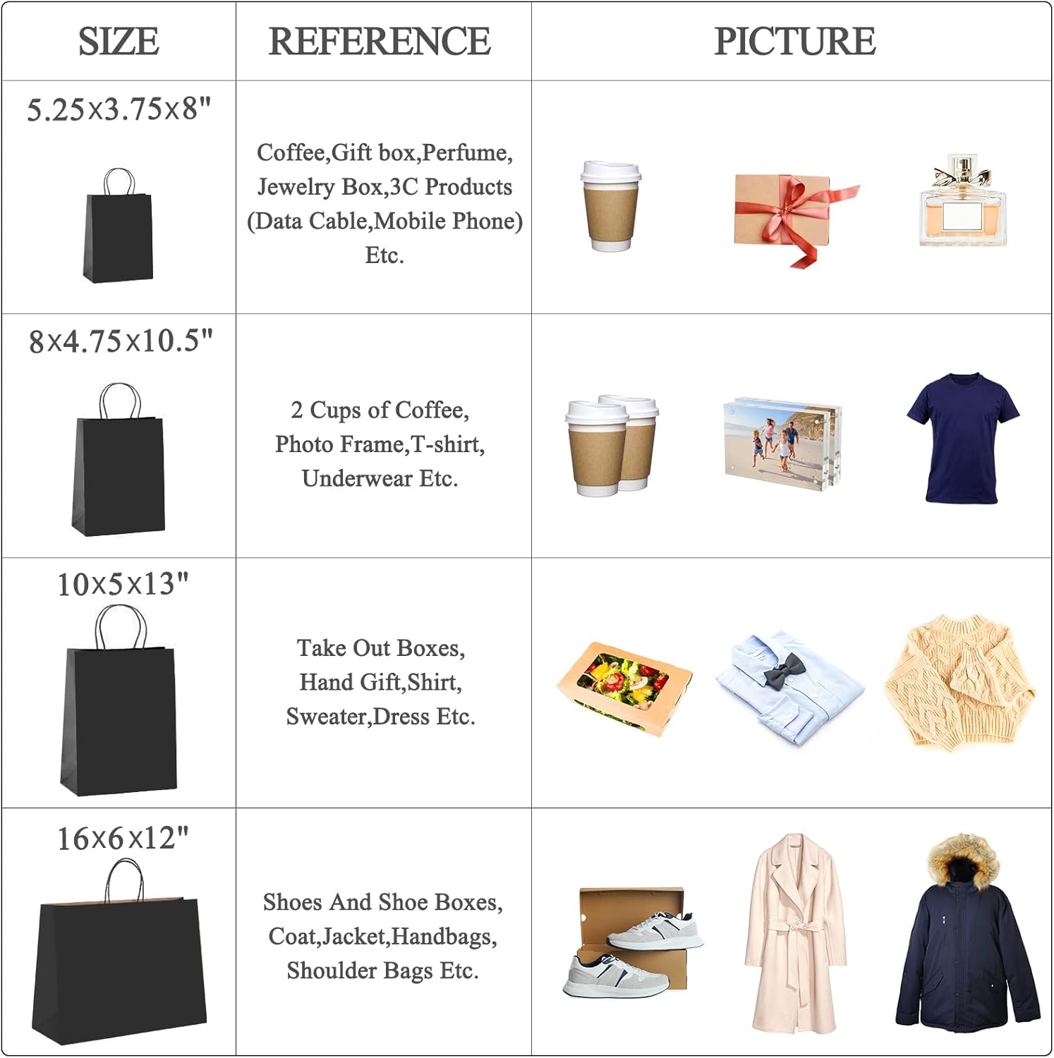 GSSUSA Gift Bags Large with Handles 16x6x12 Black 50Pcs, Kraft Paper Bags Bulk for Small Business, Paper Shopping, Grocery, Shopping bag for Boutique, Merchandise - Image 6