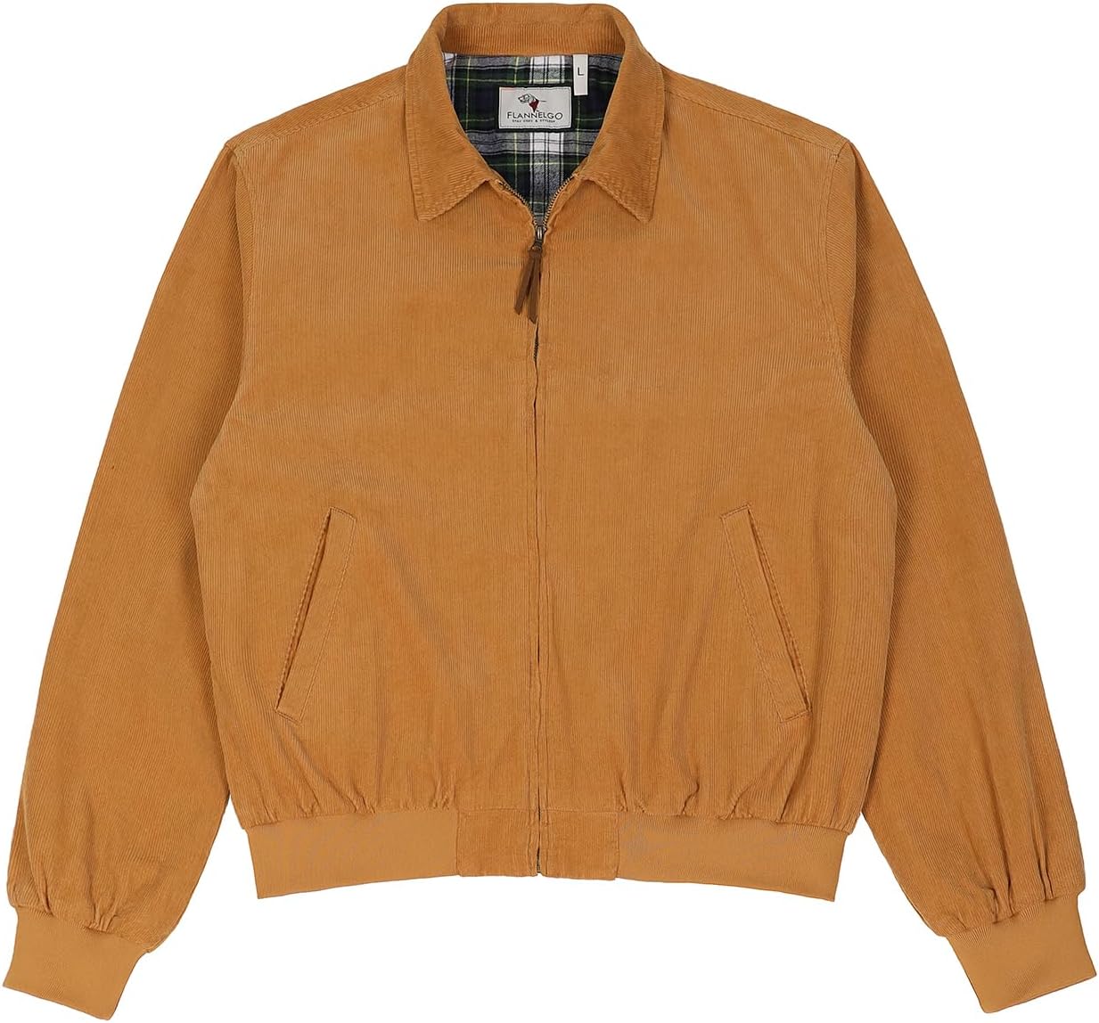 ZENTHACE Men's Corduroy Jacket with Full Flannel Lined,Zip Up Casual Vintage Outerwear Coat,100% Cotton