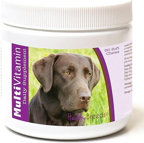 Miniatura 18 de Healthy Breeds Multivitamínico siberiano Husky para perros, suplemento diario recomendado por veterinarios, sabor a tocino, 60 masticables suaves