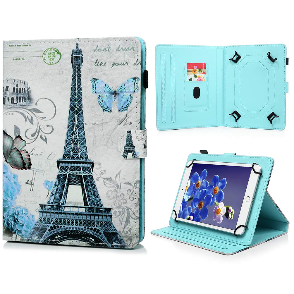 10'' Tablet Case 9.5 inch - 10.1 inch iPad Cover PU Leather Multi-Angles Folio Stand Painted Cover with Wallet Card Slot Tablet Protector for iPad 10 inch