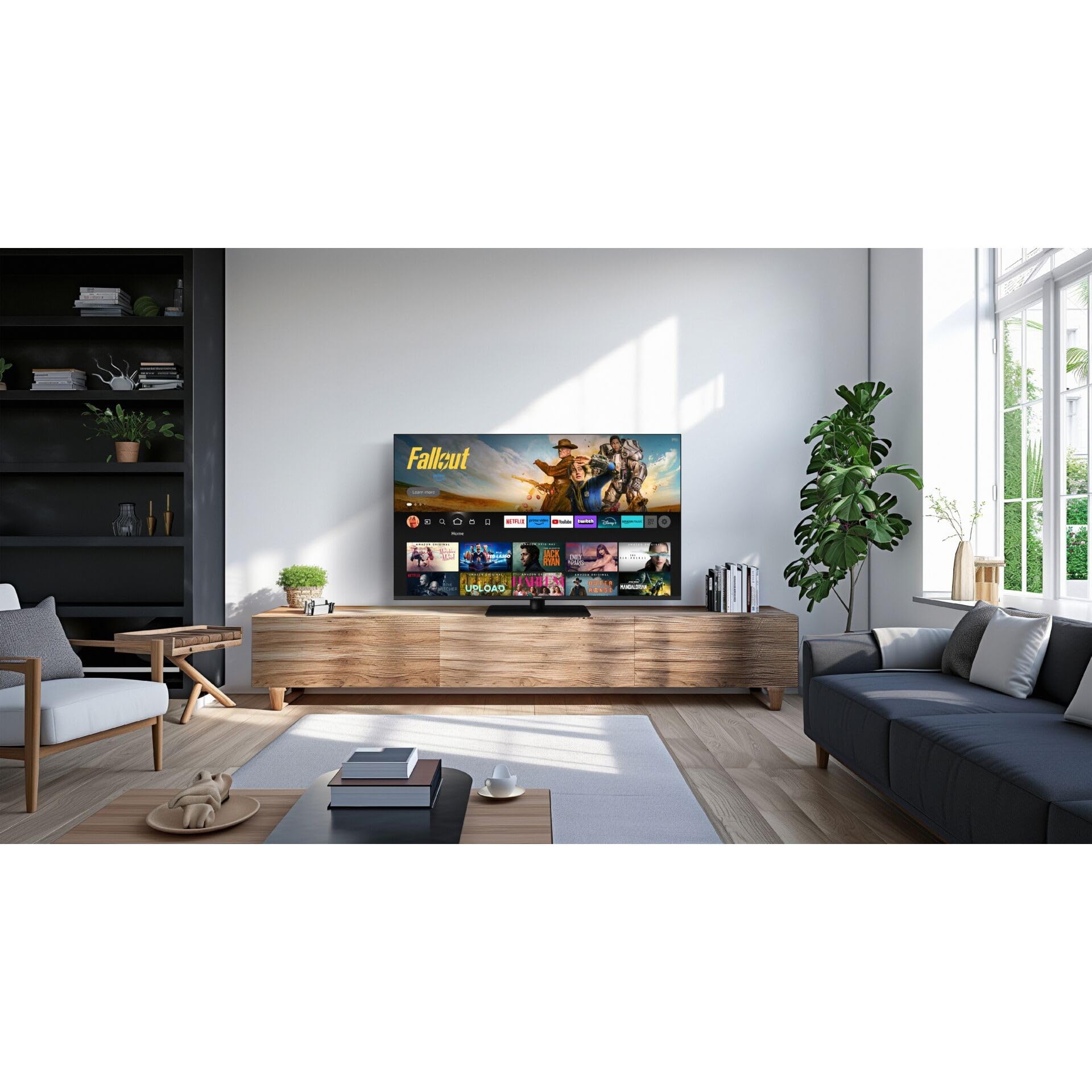 Panasonic TV-50W80AEZ, seria W80 50 cali 4K Ultra HD LED Smart TV, 2024, Fire TV, Dolby Vision i Atmos, tryb gier Plus, kontroler głosowy Alexa, Airplay, czarny