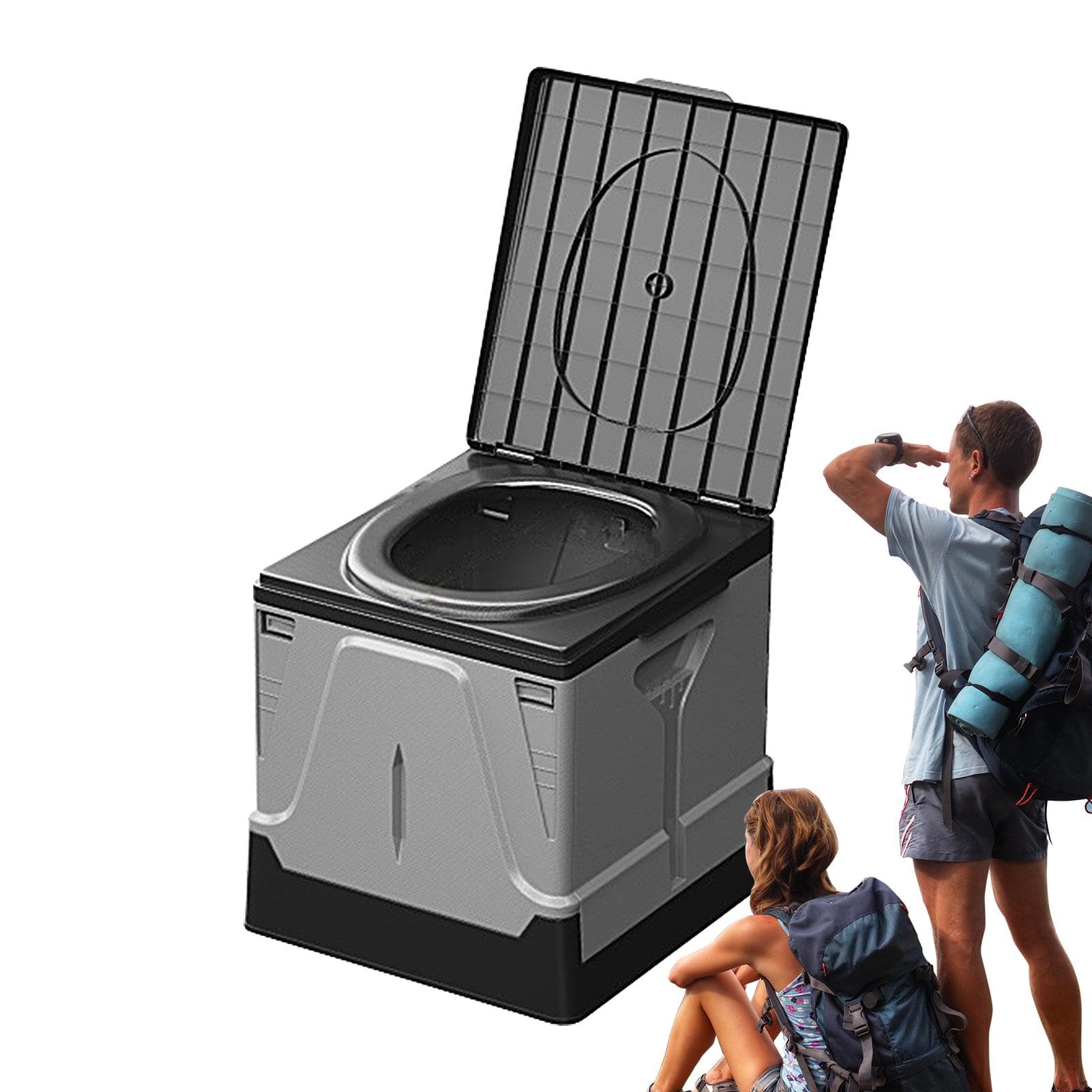 Inodoro Plegable para Viaje Retráctil Telescópico Plegable Transportable | Orinal de Viaje Portátil para Coche Retráctil Telescópico Capacidad De Carga 181 kg, Adultos, Camping, Senderismo,