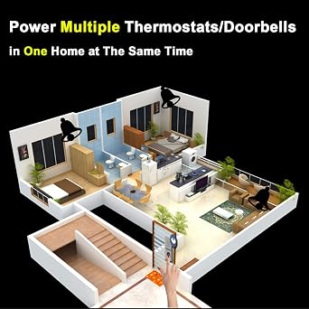 Doorbell Transformer 24V 40VA AC Power Supply Thermostat Power Adapter Hardwired Door Chime Transformer