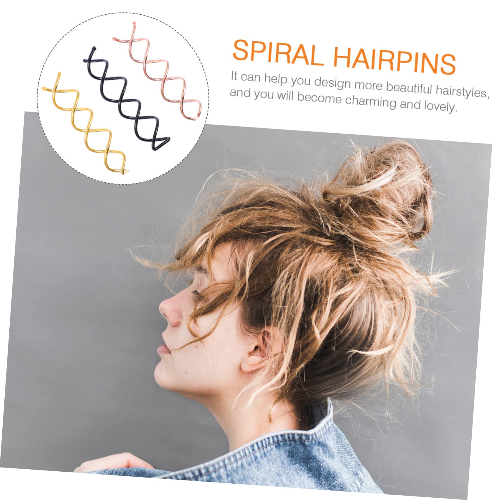 Baluue 90stücke Unsichtbare Spiralhaarnadeln -haarclips Langlebigem Für Hochsteckfrisuren Und Roségold