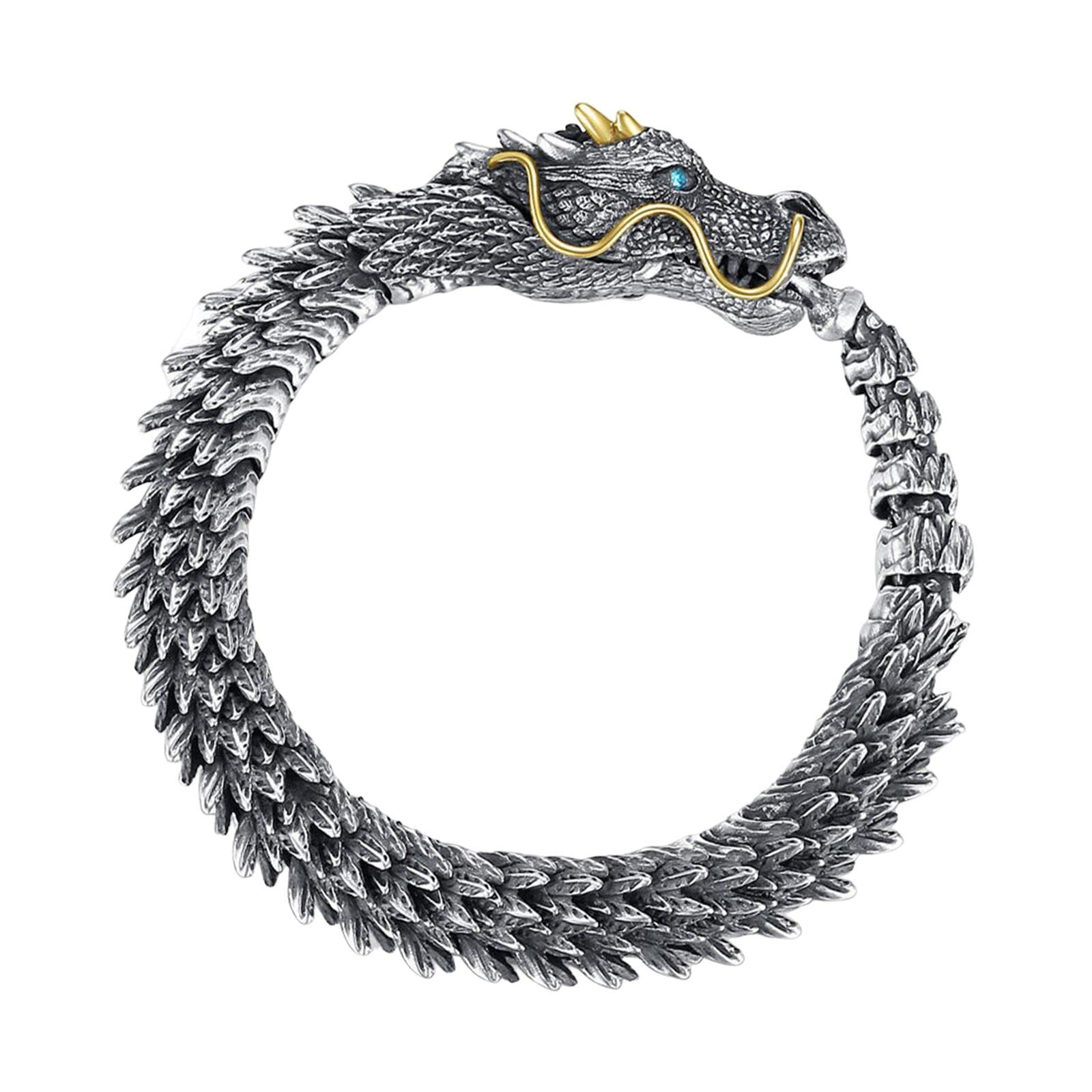 LOOM TREE Retro Dragon Scale Bracelet Hip Hop Jewelry Chunky Fashion Bikers 18Cm| Fashion Jewelry | Jewelry Sets For Women (B0C5X939PW) Amazon Price History, Amazon Price Tracker