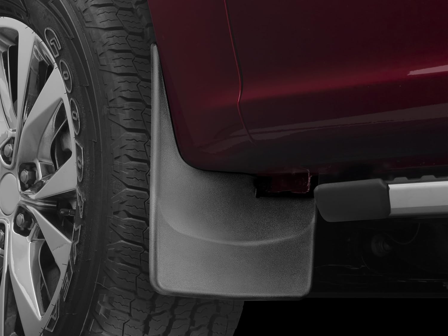WeatherTech Custom No Drill Splash Guard MudFlaps for Ford F-150, Front Pair (110050), Black