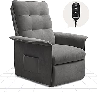 FLEXISPOT Elektrisch Relaxsessel mit verstellbare Rückenlehne- Verstellbarer TV Sessel, Fernsehsessel mit liegefunktion, 125° -160° verstellbare Rückenlehne – Relax Sessel，ergonomisch Dunkelgrau