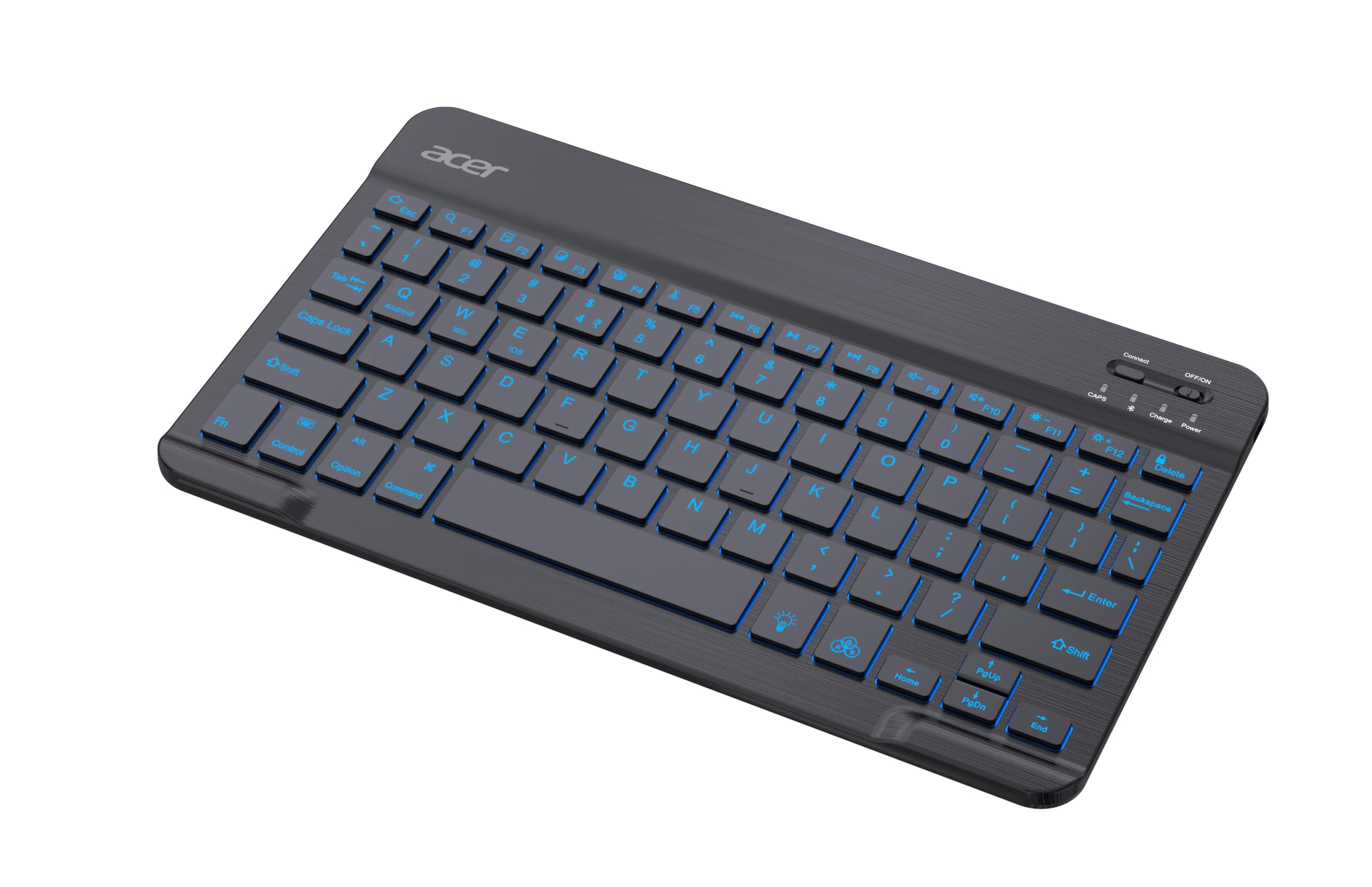 Acer Nano Pad Slim Wireless Backlit Keyboard | Bluetooth 5.0 | Multi-Device Support | RGB Backlit Keys with Color Switch & Brightness Control | 420mAh Battery | Win, Android, iOS & Mac-image-11