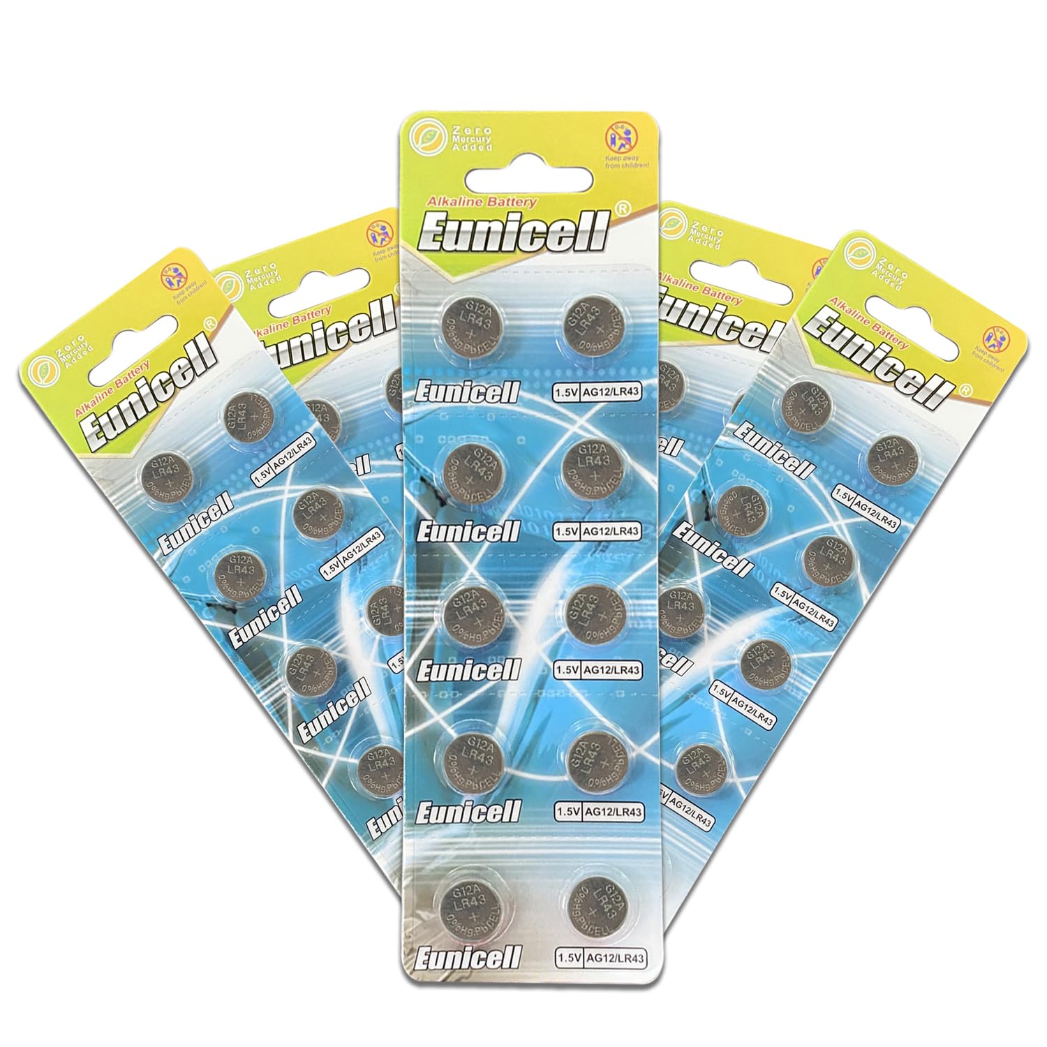 Pack of 10 - LR920/AG6 Eunicell 1.5V Button Coin Cell Alkaline Batteries - Suitable for use in LED lights, Digital Voice Recorders, Toys, Blood Glucose, Cholesterol Testing, Meters, Toys — view 32