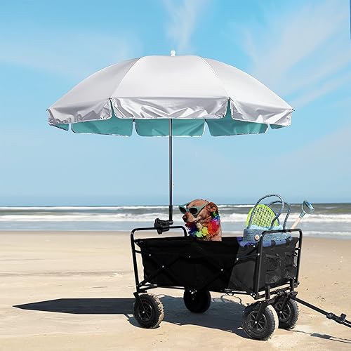 Miniatura 6 de G4Free Sombrilla universal UPF 50+ con abrazadera ajustable para exteriores, protección UV, silla de playa, sombrilla para cochecitos, sillas de