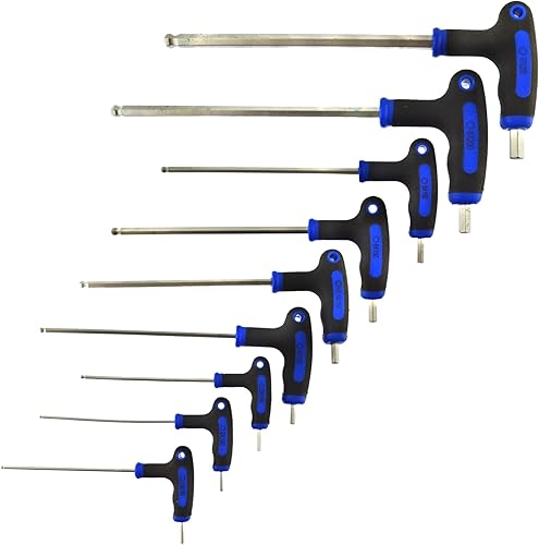 Miniatura 2 de Métrica MM Allen Hex bola terminada y recta T barra manejada 6.6 ft m - 32.8 ft m 9pcs