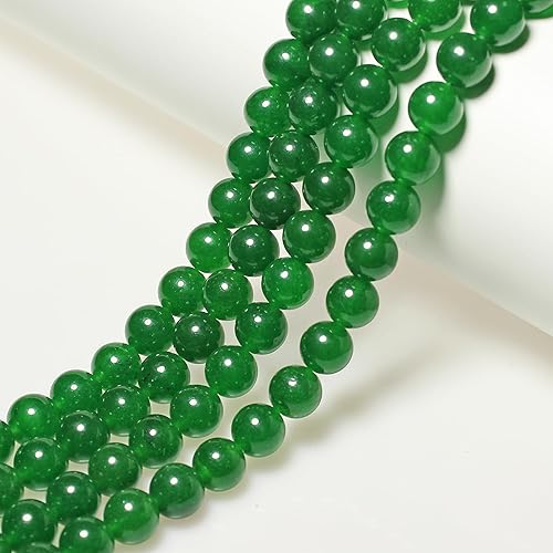 Miniatura 242 de MJDCB Natural Multicolor Volcanic Lava Stone Round Loose Stone Beads DIY for Jewelry Bracelet Making 15" (6mm, White)