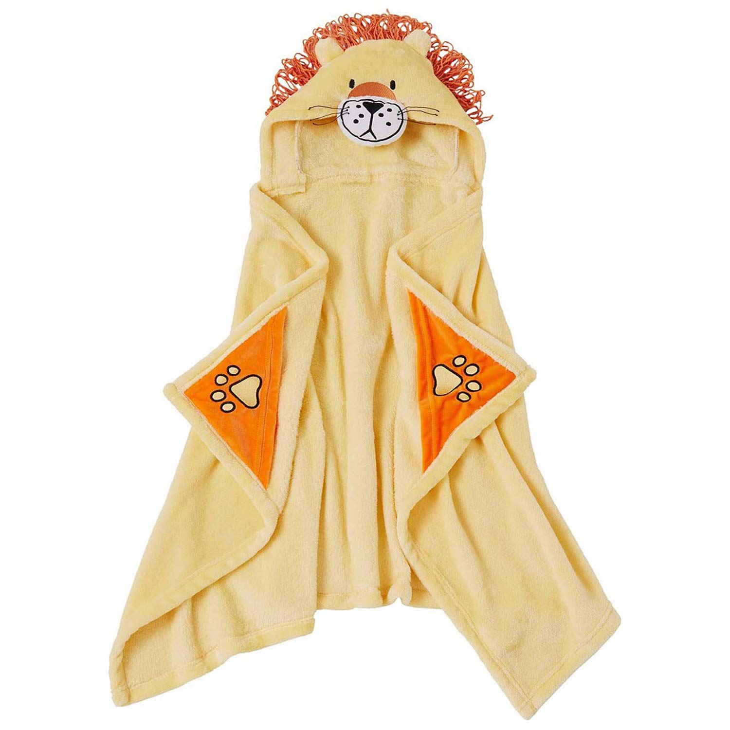 Altatac Lion Hooded Bath Towel Soft Cozy 50 x 25 Plush Towel for Baby Newborn Toddler Infant Machine
