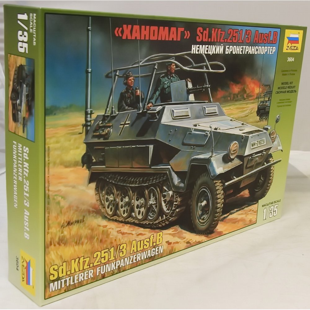 Zvezda 500783604 – 1:35 WWII pojazd silnikowy 251/3 wersja B zdalny czujnik