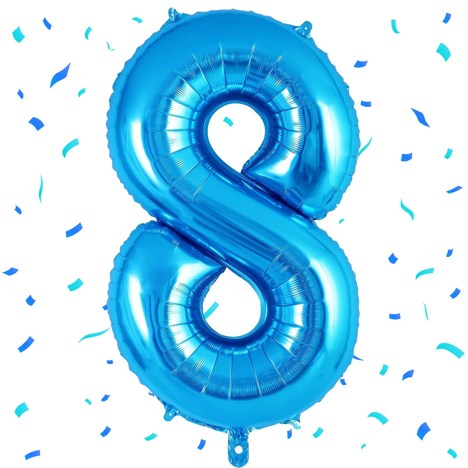 EWODEIEW Zahlen Luftballon 8 Blau,40 Zoll Luftballon Zahlen 8 Folien Ballon,Luftballon 8. Geburtstagsdeko Mädchen Riesen Folienballon 8. for Mädchen Jungen Birthday Party Geburtstag Dekor