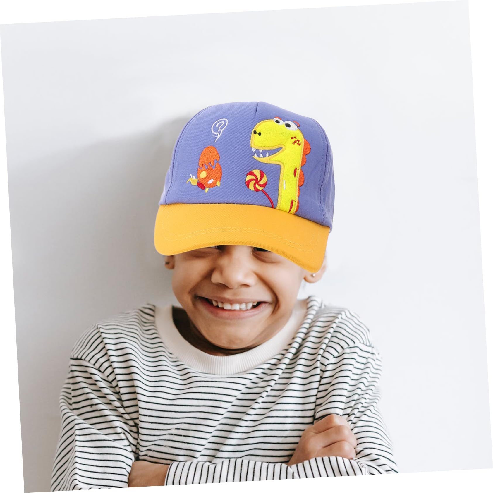 LIFKOME Cappello Dinosauro i Bambini Hanno raggiunto Il Picco Cappelli da Sole per Light lumino Kid Cappello Baseball Cappellino da Baseball Berretto con Visiera all'aperto Tela Blue