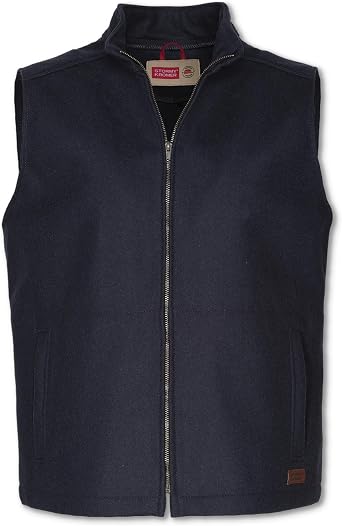 Stormy Kromer The Ironwood Vest with Antique Brass Zipper, Cut & Sewn in the USA, Unlined, Modern Cut, Slim Sleek Fit