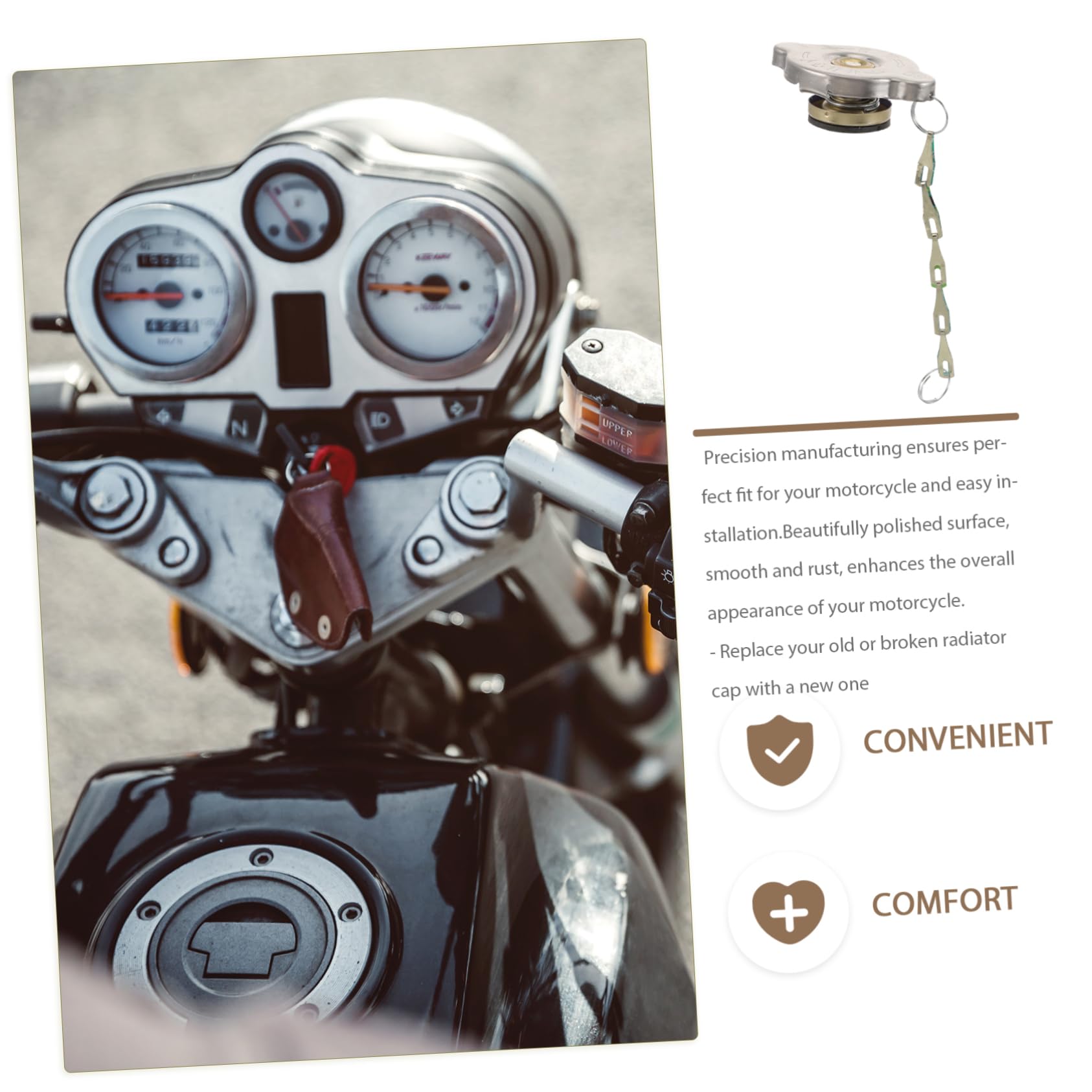 Alipis 5 Piezas Tapón de Radiador Inoxidable para Tapa de Refrigerante Compatible con Motores de Agua para Rendimiento del Motor