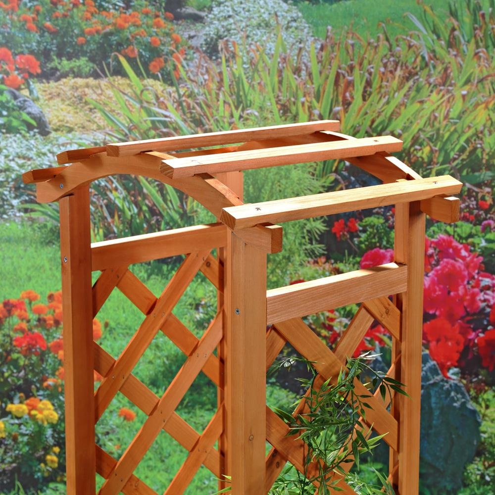 Melko Rankhilfe 2er Set Garten Pflanzkasten mit Rosenbogen Spalier Rosensäule Pergola